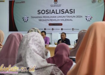 Target 90% Partisipasi Pemilu 2024, KPU Pohuwato Gelar Sosialisasi Untuk Pemilih Milenial