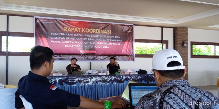 KPU Pohuwato Gelar Rakor Pemutakhiran Data Pemilih dan Pemetaan TPS Untuk Pilkada 2024