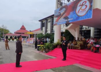 Peringatan HUT Bhayangkara ke-78, Kapolres Pohuwato : Polri Terus Eksis Sebagai Penegak Hukum