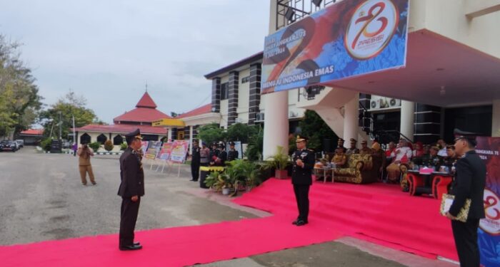 Peringatan HUT Bhayangkara ke-78, Kapolres Pohuwato : Polri Terus Eksis Sebagai Penegak Hukum