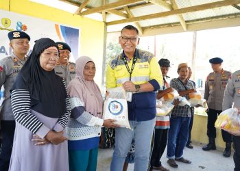 Peringati HUT ke-80, Pani Gold Mine dan Brimob Gelar Bakti Sosial di Hulawa