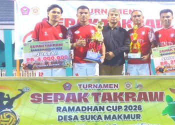 Turnamen Sepak Takraw Ramadhan Cup 2026 Sukses Digelar di Desa Suka Makmur