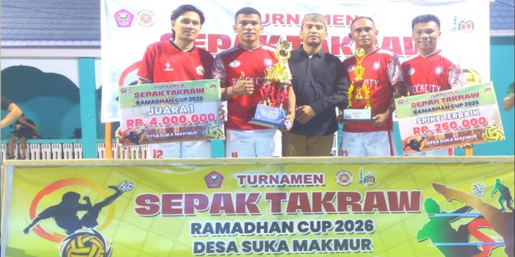 Turnamen Sepak Takraw Ramadhan Cup 2026 Sukses Digelar di Desa Suka Makmur