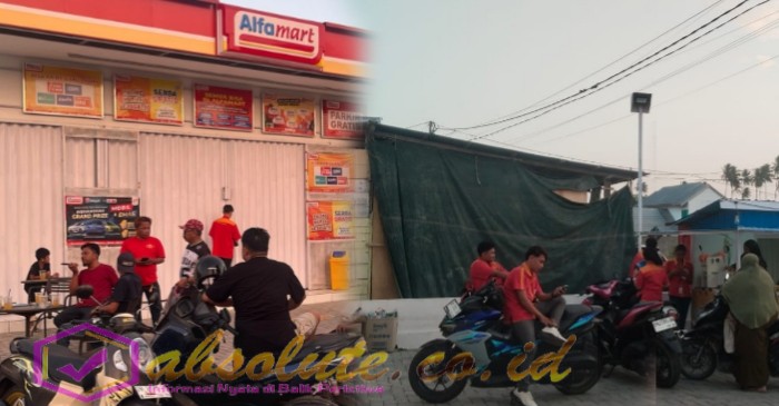 Akibat Tunggakan Sewa Lahan, Alfamart di Desa Teratai Disegel, Karyawan Terlihat Terlantar di Depan Gerai
