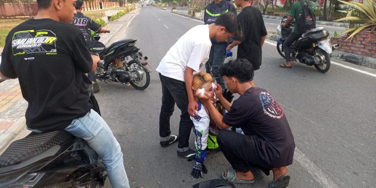Balap Motor KONI Pohuwato Belum Dimulai, Pembalap Perempuan Kecelakaan Saat Uji Coba